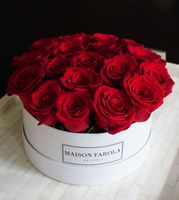 Boîte d'emballage en carton de luxe avec couvercle pour pot de papier cadeau de roses champignons boîte ronde à chapeau de fleurs de roses
