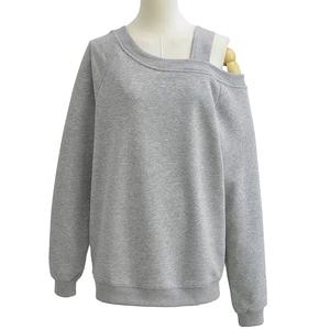 OEM Custom Logo <strong>Off</strong> <strong>the</strong> <strong>Shoulder</strong> Casual <strong>Jumper</strong> Long Sleeve Slash Neckline <strong>Oversized</strong> Pullover Tops Sweatshirt for Women Spring - Product Image 1