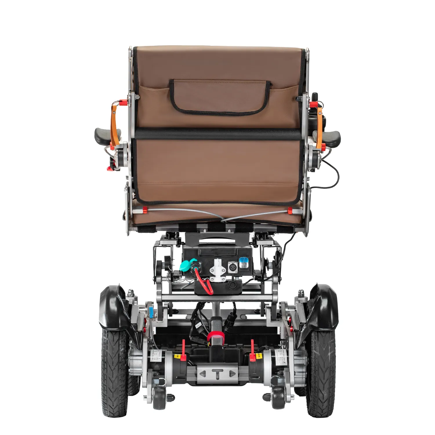 2024 공장 만든 새로운 접이식 전동 휠체어 알루미늄 합금 원격 제어 노인 재활 장비