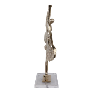 Scultura Danzatrice di Covington, Statuetta Decorativa in Tono Argento per Casa e Mensole - Product Image 3