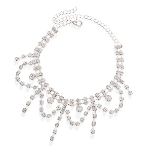 2023 nueva moda multicapa <span class=keywords><strong>Flash</strong></span> diamante borla tobillo cadena verano playa Sexy diamantes de imitación Top clasificado pulsera de tobillo - Product Image 5