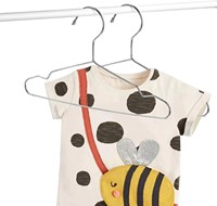 Cintres en acier inoxydable pour petits enfants Cintres en métal en fil métallique solide-12.5 "/32cm