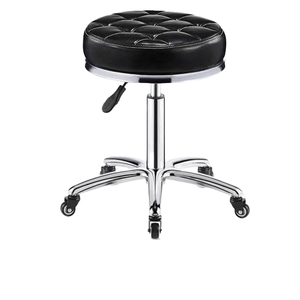 Tabouret de Salon de Coiffure Rose Doré pour Tatouage Inclinable - Réglable, Rotation à 360 Degrés, Pompe Hydraulique, Métal Durable - Product Image 1