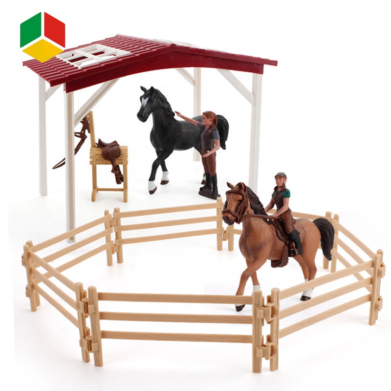 Qs Toys Pvc Farm Animal Models Set Plastic Simulation Horse 