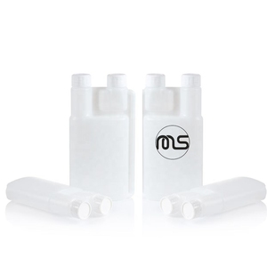 Botella de Doble Cuello para Dosificación de Medicamentos Líquidos para Animales, Mascotas y Veterinaria, de Plástico HDPE/LDPE, 3oz, 250ml, 500ml, 1000ml - Product Image 1