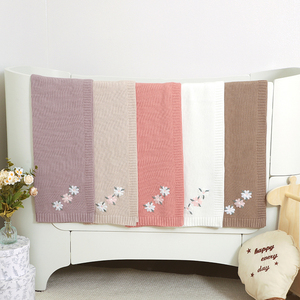 Coperta <span class=keywords><strong>per</strong></span> Neonati Mimixiong Personalizzata con Ricamo Floreale, Coperta in Cotone Lavorato a Maglia con <span class=keywords><strong>Nome</strong></span> Personalizzato, Regalo <span class=keywords><strong>per</strong></span> Neonati e Bambini - Product Image 2