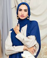 Hijabs en mousseline de soie perlée de qualité supérieure en gros Foulards à bulles Pas cher Chine Blanc Écharpe en mousseline de soie unie personnalisée pour musulman