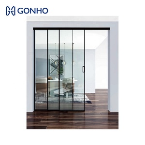 GONHO Système de <span class=keywords><strong>porte</strong></span> <span class=keywords><strong>coulissante</strong></span> automatique Intérieur Cadre étroit Sans rail en alliage d'aluminium <span class=keywords><strong>Isolation</strong></span> <span class=keywords><strong>phonique</strong></span> Portes coulissantes - Product Image 3
