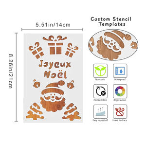 ลายฉลุตกแต่งบ้านซานตาสำหรับภาพวาดป้ายคริสต์มาสใช้ซ้ำได้สำหรับสัตว์เลี้ยง - Product Image 2