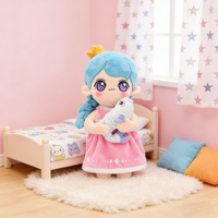 Poupée en peluche sirène princesse personnalisée OEM, jouet en peluche sirène conte de fées marin, poupée princesse personnalisée, cadeau en gros