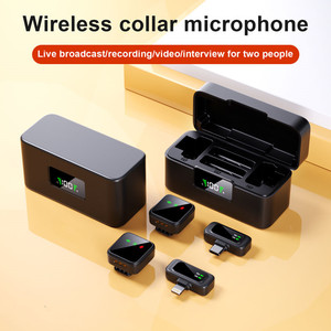 Microphone Lavalier sans fil, système de microphones Lavalier doubles, portable pour cours <span class=keywords><strong>en</strong></span> <span class=keywords><strong>ligne</strong></span>, formation, karaoké - Product Image 4