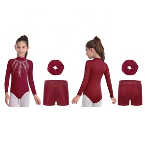 <span class=keywords><strong>Tenue</strong></span> <span class=keywords><strong>de</strong></span> danse pour filles : justaucorps avec short et bandeau pour la <span class=keywords><strong>gymnastique</strong></span>, le patinage artistique et les spectacles sur scène - Product Image 5