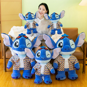 Peluche <span class=keywords><strong>de</strong></span> <span class=keywords><strong>Lilo</strong></span> & Stitch <span class=keywords><strong>de</strong></span> pie, súper suave, con gafas y chaleco - Nuevo y creativo regalo para niños y niñas - Product Image 5