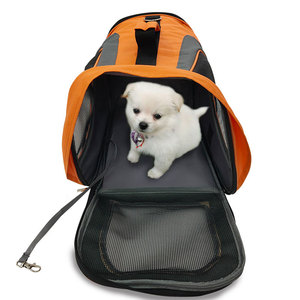 Breathable Dog <b>Backpack</b> <b>Large</b> Capacity Portable Pet Carrier For Travel Outings Oxford Material Solid Color Blocking Design - Product Image 1