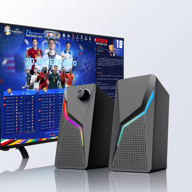 Portable 2.0 RGB Speaker PC Computer Desktop Speaker Audio Gaming Speakers for PC