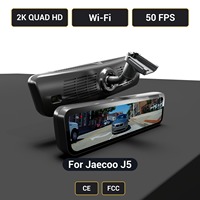 Caméra de tableau de bord avec rétroviseur de streaming pour Jaecoo J5 H10 Pro, 2K, 9,2 pouces, double objectif avant et arrière, WiFi, certifiée CE FCC, d'origine usine