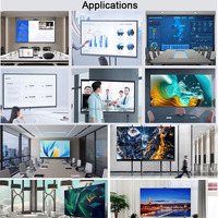 Écran LED Intelligent Tout-en-Un Ultra-Fin 4K TV de 136 Pouces, Mural Sur Pied, Design Mobile, Haute Résolution pour Publicités Commerciales