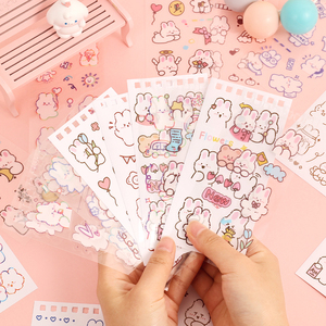 Papeterie IMODA 50 Feuilles Adorables Autocollants de <span class=keywords><strong>Scrapbooking</strong></span> Livre Autocollants Décoratifs de Dessin Animé DIY Fournitures de Journaling pour Carnet et Agenda - Product Image 4