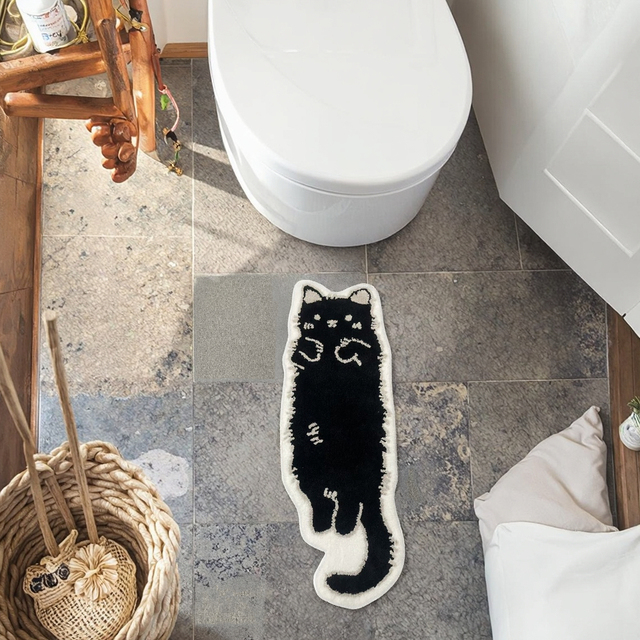Best-selling Tufted cat Carpet Home Decoration Carpet Cat Carpet Thicken Plush Tufted Animal Bedside Bathroom Mat Area Rugs