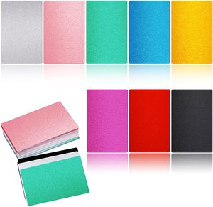 Tùy Chỉnh 50Pcs Laser Khắc DIY Cá Nhân Màu Đen Mịn Bền Nhôm Hợp Kim Kim Loại Ngân Hàng Thẻ Trống Kinh Doanh Thẻ Với Logo - Product Image 3