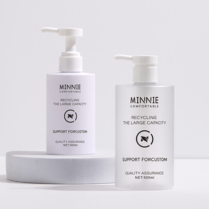 Minnie Transparent Plastic <b>Bottle</b> 300ml 500ml With <b>Pump</b> For Shampoo Soap Lotion Packaging - Product Image 2