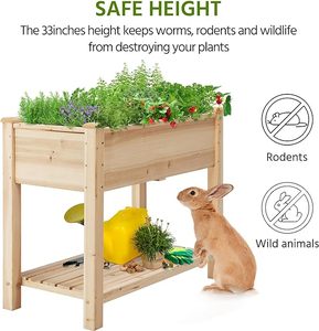 Nhà Máy <span class=keywords><strong>OEM</strong></span> Tùy Chỉnh Gỗ Thảo Mộc Vườn Hộp Lớn lên Vườn Trồng Giường Cho Ngoài Trời Sử Dụng Nhà - Product Image 4