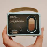 Speaker Stereo Retro Hifi BT V5.0 Portabel Nirkabel Vintage 2 (2.0) 5W Plastik 3W DC Full-range 50hz-20khz
