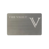 Vente en gros de cartes métalliques étanches gravure laser logo carte NFC cartes de visite vierges en métal en acier inoxydable