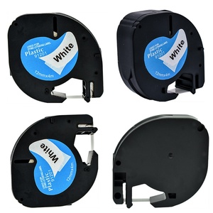 Papel de Impresión Compatible con <span class=keywords><strong>DYMO</strong></span> <span class=keywords><strong>LetraTAG</strong></span> 91205 y 91201, Fondo Verde/Blanco, Etiquetas Adhesivas con Texto Negro, Cinta de Etiquetas Delta - Product Image 5