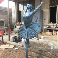 Sculptures de danseurs en bronze grandeur nature, homme et femme, artisanat métallique personnalisé, à vendre