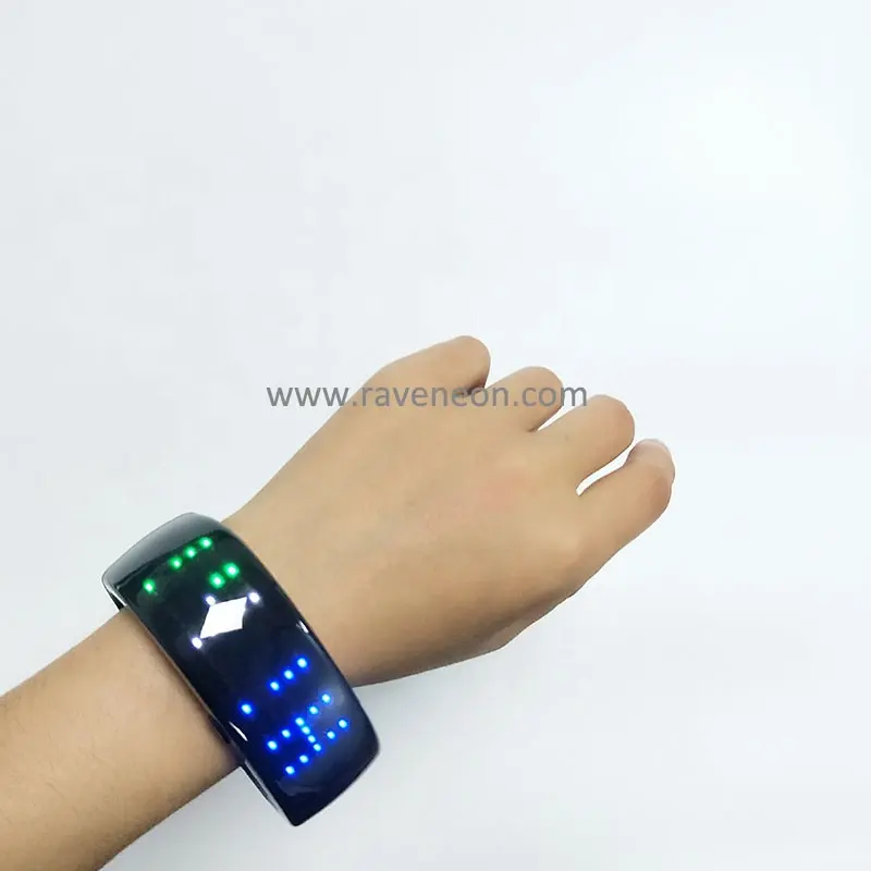 In Stock Light Up Wristband App Programmed LED Display Bracelet Flashing Led Bracelet For Festival Party Music Festival