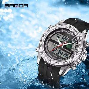 Montre à quartz électronique SANDA 3307 pour homme, design coloré, lumineuse et étanche, cadeau idéal pour F - Product Image 2