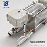 Séparateur de liquides et de gaz en acier inoxydable YuBo avec chambre transparente, double interrupteur, boîtiers à brides, sortie à bride, garantie 1 an, 5 kg