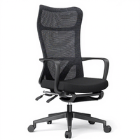Chaise de bureau ergonomique pour le gaming sur ordinateur, en maille, réglable en hauteur, idéale pour les pauses déjeuner, pour les managers, les superviseurs et le personnel.