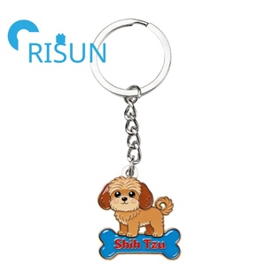 พวงกุญแจโลหะเคลือบสีแบบกำหนดเองขายส่ง ลายน่ารัก ลาซา อพโซ ชิทซู ปอร์ตูเกส วอเตอร์ ด็อก ชิทซู - Product Image 2