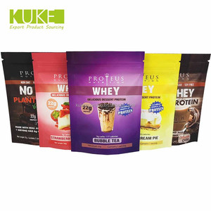 Per uso alimentare 1kg torta alla fragola sapore di proteine del siero di latte in polvere confezione personalizzata con chiusura a Zip <span class=keywords><strong>bustina</strong></span> Stand up Mylar bag - Product Image 1