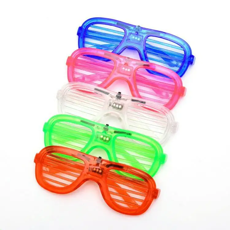 LED Glasses Glow in the Dark Flashing Plastic Light Up Glasses Toys Bulk 3 Replaceable Battery