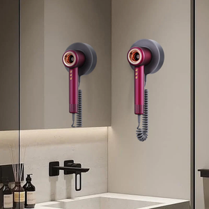Secador de Pelo de Pared para Hotel, Baño y Aseos, Secador Iónico de Mano con Caja Redonda, Enchufe Oculto, Motor BLDC, Secado Rápido - Product Image 3