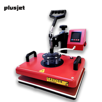 Presse à chaud combinée Plusjet, machine à imprimer des tasses, machine à sublimation de t-shirts PJ-8inly, transfert thermique 8 en 1