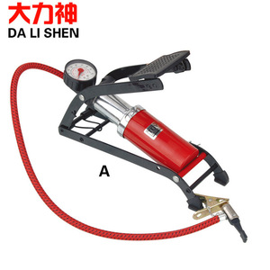 Da Li Shen Dual Tube High Pressure Foot Pump For Motorcycle E Bike Tire Inflator With Pressure Gauge - Product Image 4