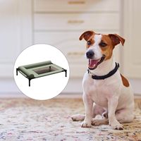 Lit surélevé pour animaux de compagnie avec filet respirant, imperméable, amovible, lavable, pour intérieur, extérieur et camping
