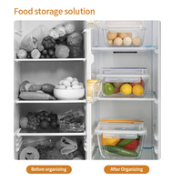 Pour les récipients de stockage des aliments IKOO grand verre carré avec couvercles boîtes de rangement et bacs