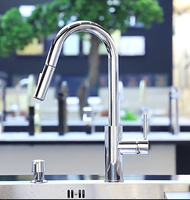 Nouveau robinet intelligent automatique à capteur infrarouge avec eau chaude et froide, sans contact, pour cuisine et salle de bain, finition nickel brossé, avec douchette extractible