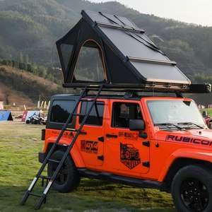 Tente de toit triangulaire en alliage d'aluminium robuste et résistante aux intempéries pour le <span class=keywords><strong>camping</strong></span> en plein air avec échelle télescopique - Product Image 5