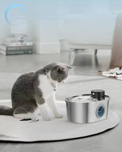 Intelligente fontana di acqua per gatti a induzione senza fili senza fili in acciaio inox automatico distributore di acqua per animali domestici per gatti - Product Image 4