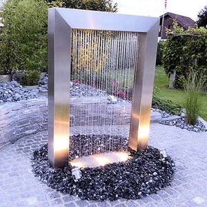 Customized Rectangular Outdoor Corten Steel <b>Garden</b> Waterfall <b>Ornament</b> 100mm Diameter Modern Traditional Design <b>for</b> Home Occasion - Product Image 5
