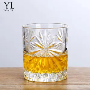 Crystal Hot Sale Promotion Gravierte 11 Unzen Zigarre Whisky Glas Tasse Neues Design Geprägte Becher Home Use Whisky Brille