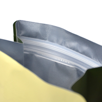 Sac à fond plat imprimé numérique avec fermeture éclair et valve Emballage de café personnalisé Sac scellé à 8 faces en aluminium