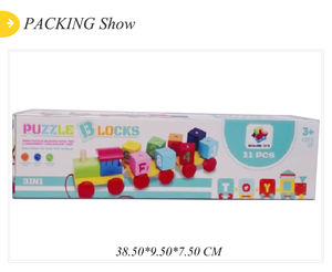 Istruzione giocattolo numeri arabi di un edificio in legno treno <span class=keywords><strong>blocco</strong></span> - Product Image 4