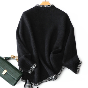 Primavera autunno <span class=keywords><strong>donna</strong></span> maglione di lana aperto davanti manica lunga in lana crop top <span class=keywords><strong>cardigan</strong></span> in cashmere - Product Image 4